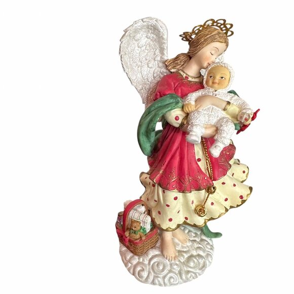 Ashley Angels Beside Me Guardian of Baby’s First Christmas 2001 Figurine - Picture 4 of 13